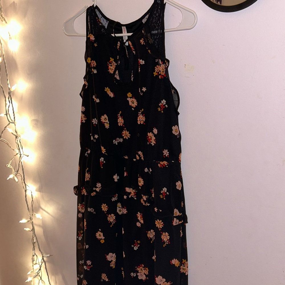 Xhilaration Floral Dress with Ruffles